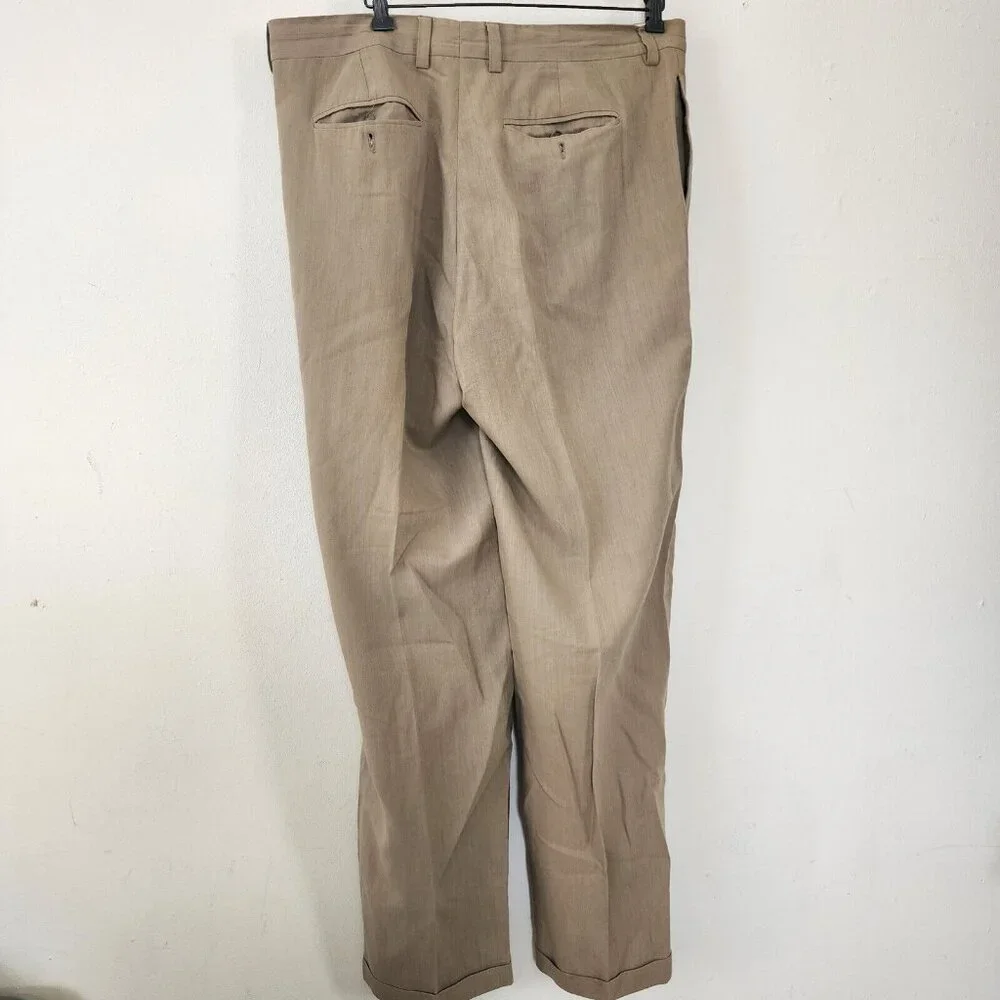Banana Republic 38L Mens Pants Linen Wool Cotton Blend 35